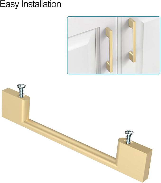 10 Pack Brushed Gold Cabinet Pulls 3 Inch Cabinets Handles Kitchen Hardware Handles for Cabinets Gold Dresser Pulls