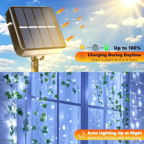 Joomer Solar Fairy Lights, 2-Pack Total 80FT 240LED String Lights, White - Image 2