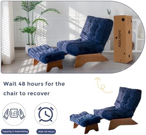 MAXYOYO Accent Chair with Ottoman, Lounge Chair with Adjustable Backrest - Image 6