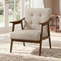 VASAGLE Accent Chair, PU Leather Armchair, Button Tufted, Thick Cushion by VASAGLEbySONGMICSHOME