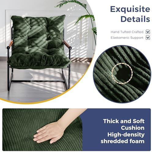 MAXYOYO Modern Accent Chair, Comfy Living Room Chair with Metal Frame - Image 4