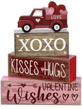 Lineshading 4 Pcs Valentine Signs, Farmhouse Truck Tiered Tray Decor by Lineshading