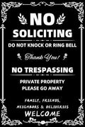 No Soliciting & No Trespassing Chic Metal Signs for Yard by WelcometoCVNDKN