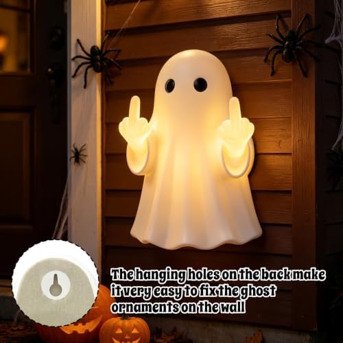 Halloween Ghost Figurine Glow Cute Finger Ghost Statue Big - Image 6