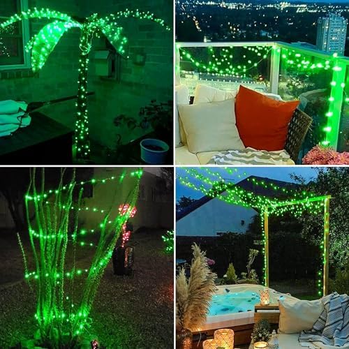 Joomer Solar Fairy Lights, 2-Pack Total 80FT 240LED String Lights, Green - Image 5