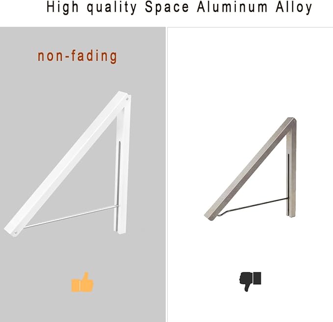 Drying Rack Wall Mounted Clothes Hanger Folding Wall Coat Racks Aluminum Home Storage Organiser Space Savers