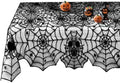 Halloween Table Cloth, Black Spider Web Lace Tablecloth for Rectangle Tables, Gothic Halloween Decor for Masquerade, Scary Movie Nights, Dinner Party Table Decorations 54 x 72 inch by sogiv