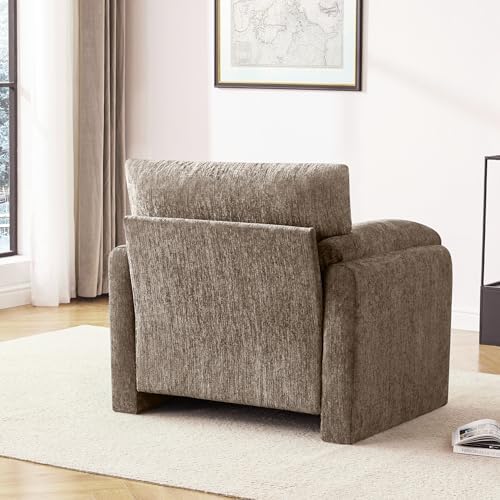 Howjoe Accent Chair for Living Room, Oversized Reading Armchair, Brown - Image 6