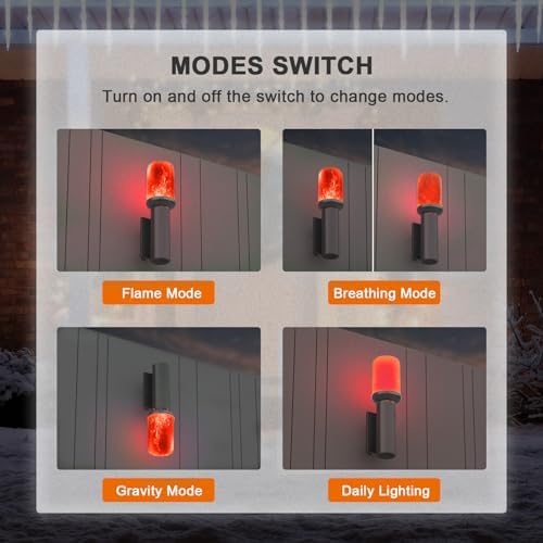 Hompavo 【Upgraded Flame Light Bulbs for Home Decor with Upside Down Effect - Image 5