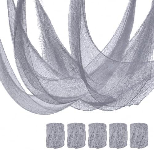 Set of 5 Gray Halloween Gauze Creepy Cloth Fabric Tapestry Decor Decoration by Qtisky