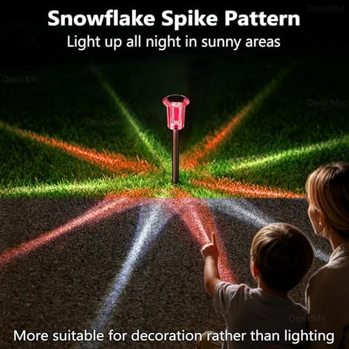 DenicMic Outdoor Solar Lights Waterproof 10 Pack Color LED Christmas Decor - Image 6