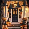 24 PCS Halloween Witch Hat with Nylon Ropes for Halloween Yard Decor by Helimoto