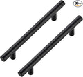 JOY DECOR 30 Pack Cabinet Handles, Black Cabinet Pulls, 5 in Hole Center Kitchen Hardware, Stainless Steel T Bar Handles for Dresser Drawers