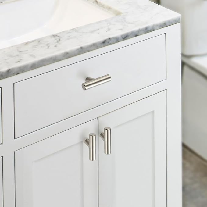 JOY DECOR 30 Pack Cabinet Knobs, Brushed Nickel Cabinet Handles, 2in Kitchen Cabient Knobs, Single Hole Drawer Knobs for Dresser Drawers