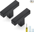 Ravinte 15 Pack Black Cabinet Pulls Single Hole Square Kitchen Cabinet Handles Matte Black Kitchen Hardware for Drawer Pulls Drawer Handles Come with Screwdriver