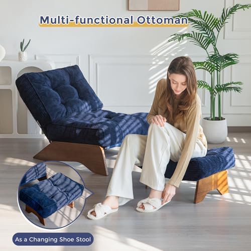 MAXYOYO Accent Chair with Ottoman, Lounge Chair with Adjustable Backrest - Image 5