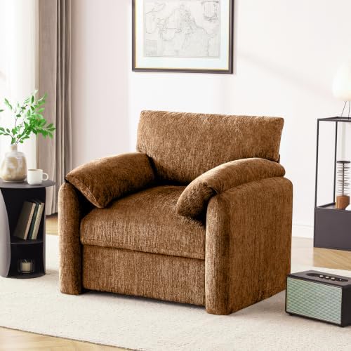 Howjoe Accent Chair for Living Room, Oversized Armchair, Rustic Broning by Unknown