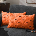DFXSZ Halloween Pillow Covers 12x20 inch 2Pcs Orange Ghost Halloween Decor by DFXSZ