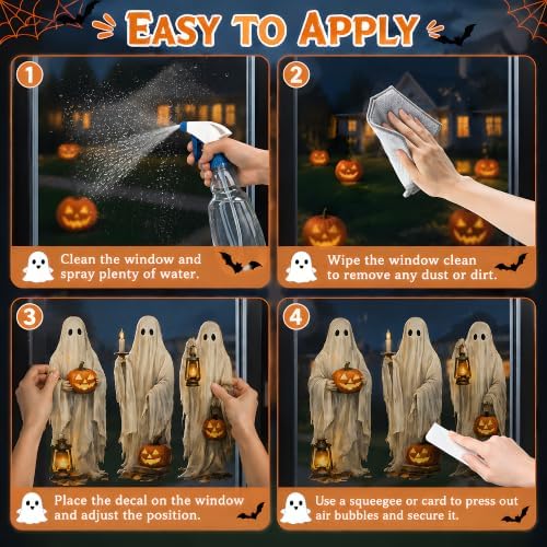 Halloween Decorations - Ghost Window Clings for Halloween Party Decor - Image 3