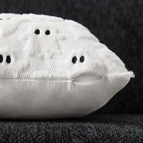 DFXSZ Halloween Pillow Covers 22x22 inch 2Pcs White Ghost Halloween Decor - Image 2