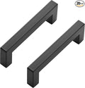 Ravinte 20 Pack 4 Inch Black Cabinet Pulls Square Cabinet Handles Matte Black Kitchen Hardware for Cabinet with Screwdriver