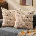 DFXSZ Fall Pillow Covers 18x18 2Pcs Beige Green Rust Pumpkin Fall Decorations by DFXSZ