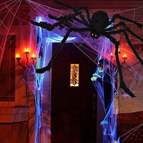 OCATO 200" Halloween Decorations Spider Web Outdoor +59" Giant Spider Décor - Image 6