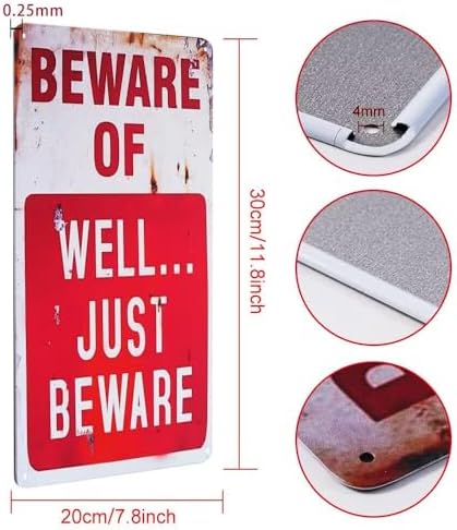 Halloween Decoration Retro Metal Signs 2 Pack for Outdoor Yard - Image 3
