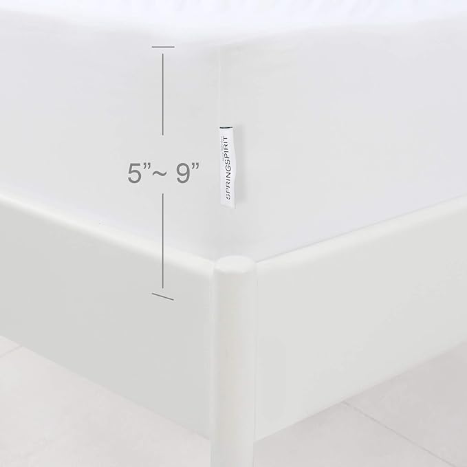 Box Spring Cover California King Size with Smooth and Elastic Woven Material, Alternates for Bed Skirt, Wrinkle & Fading Resistant, Washable, Dustproof, White