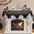 AerWo Halloween Decorations Indoor Ghost Spiderweb Fireplace Mantel Scarf by AerWo