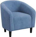 Yaheetech Small 25.5in Wide Sherpa Barrel Accent Chair for Bedroom, Blue by Yaheetech