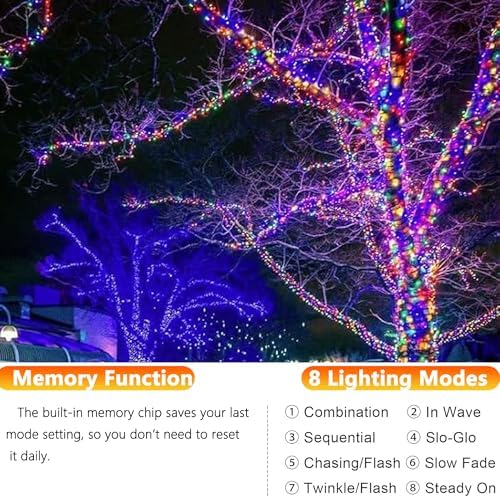 Joomer Solar Fairy Lights, 4Pack Total 104FT 320LED Lights, Multicolor - Image 3