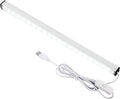 ASOKO Plug-in Under Cabinet Lighting - 12 Inch LED Strip Bar, Cool White 6000k USB Cabinet Light, Slim Undercounter Light for Kitchen/Cupboard/Workbench/Shelf/Desk