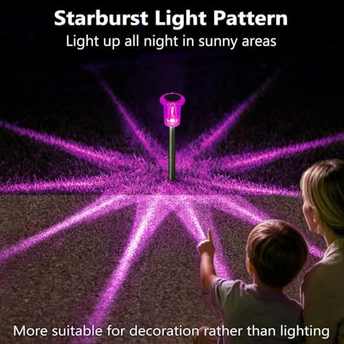 DenicMic Solar Outdoor Lights 10 Pack Pink LED Valentines/Mothers Day Decor - Image 7