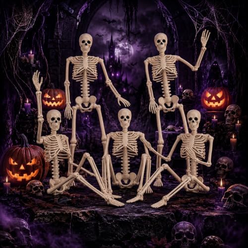 Abakuku 2 Pack 36" Halloween Skeleton Decorations,Human Bones for Halloween Party with Movable Joints,for Haunted Houses, Front Lawn, Graveyard Props - Image 6