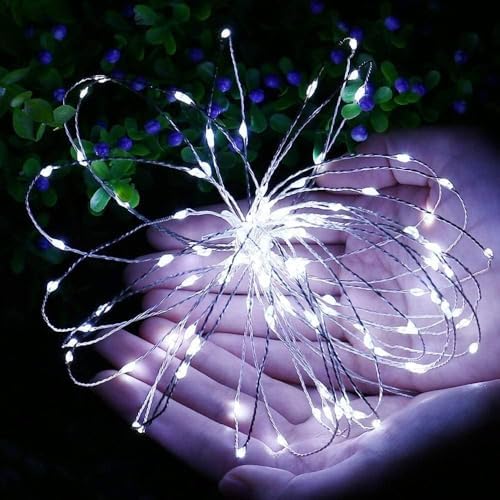 Joomer Solar Fairy Lights, 4Pack Total 104FT 320LED String Lights, White - Image 5