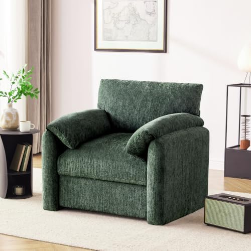 Howjoe Accent Chair for Living Room, Oversized Reading Armchair, Green by Unknown