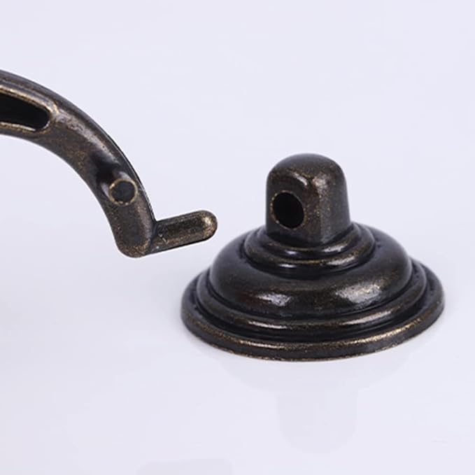 2PCS Retro Dresser Drawer Drop Bail Pulls Handles Classic Metal Swing Handles Hole Centers for Kitchen Bedroom Decoration (Iron Black)