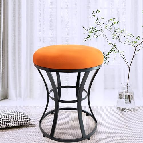 Vanity Chair, Small Velvet Vanity Stool & Ottoman Bench for Bathroom, Dorm - Image 2