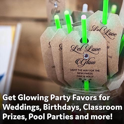PartySticks Green Glow Sticks - 100pk, 8 Inch Glow in the Dark Light Up Sticks and Connectors for Party Favors, Decorations, Necklaces and Bracelets - Image 5