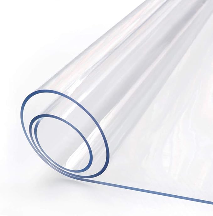 29 x 59 " Clear Plastic Dining Table Protector Waterproof PVC Vinyl Desk Pad Mat Wooden Furniture Coffee Entry Entryway Tall Hallway Console Corner End Side Bar Cabinet Tablecloth Top Protection Cover