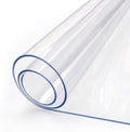 Clear Table Protector 27.6 x 55.2 Inch 1.5mm Thick Plastic Table Cover Protector Waterproof PVC Clear Tablecloth Protector Pad Rectangular Vinyl Desk Protector Mat for Tabletop Coffee Dining Table