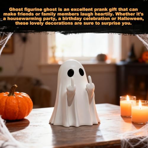 Halloween Ghost Figurine White Decorative Cute Finger Ghost Ornaments - Image 4
