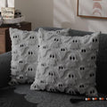DFXSZ Halloween Pillow Covers 16x16 inch 2Pcs Silver Gray Ghost Halloween Decor by DFXSZ
