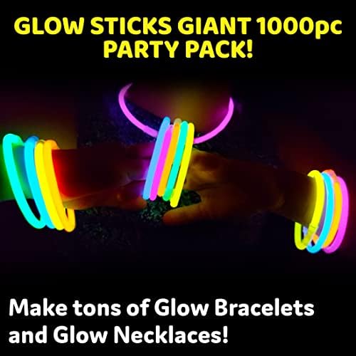 PartySticks Glow Sticks 800 pack - 8 Inch Glow in The Dark Light Up Sticks Party Favors, Glow Party Decorations, Neon Party Glow Necklaces and Glow Bracelets with Connectors - Image 4