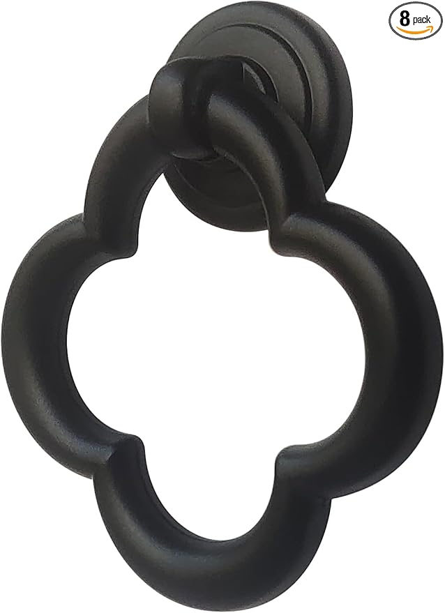 Cupboard Knobs Cabinet Knobs Drawer knobs, Zinc Alloy Black Knobs for Dresser, Cupboard Knobs for Kitchen, Bathroom (8 Pack)