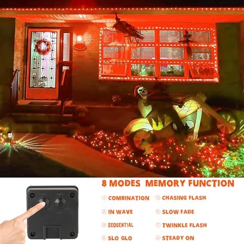Joomer Orange Halloween Solar String Lights - 2 Pack Total 80FT 240LED - Image 3