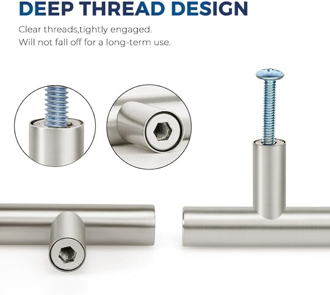 JOY DECOR 60 Pack Cabinet Knobs, Brushed Nickel Cabinet Handles, 2in Kitchen Cabient Knobs, Single Hole Drawer Knobs for Dresser Drawers