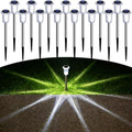 DenicMic Solar Pathway Lights Outdoor Waterproof Cold White LED 15 Pack by Denicmic