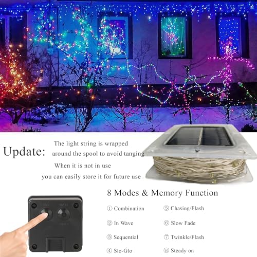 Joomer Solar Fairy Lights, 2-Pack Total 80FT 240LED Lights, Multicolor - Image 3